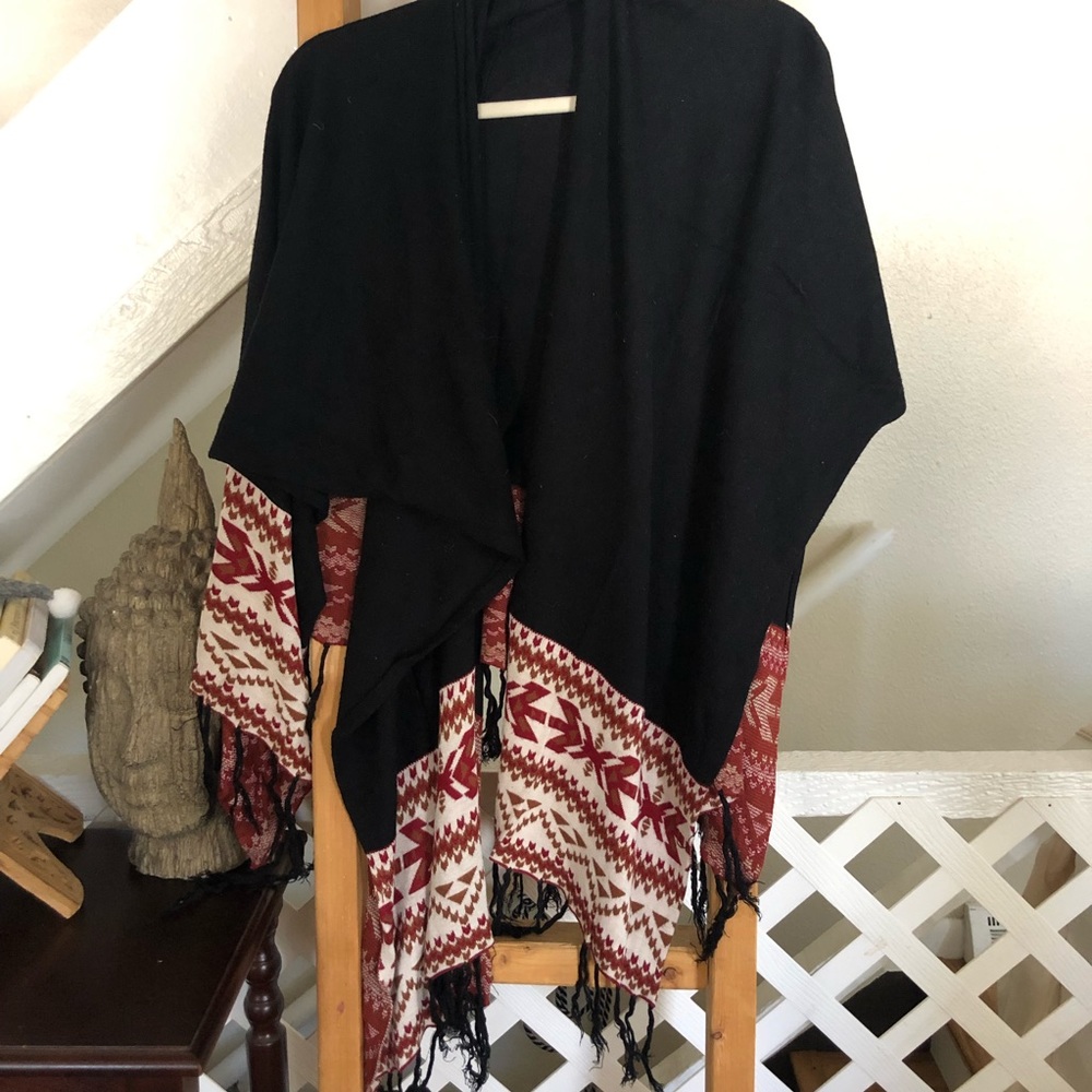 Tribal Print Poncho